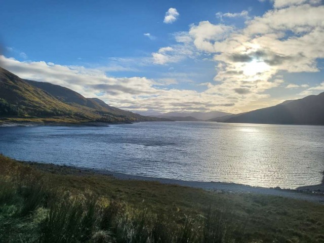 Loch surrounded by mountains