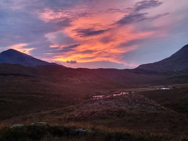 Sunset in the mountains