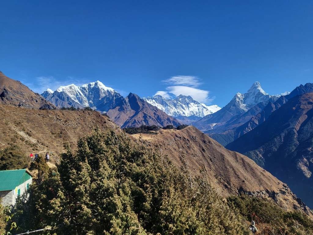 Mountains on the horizon.