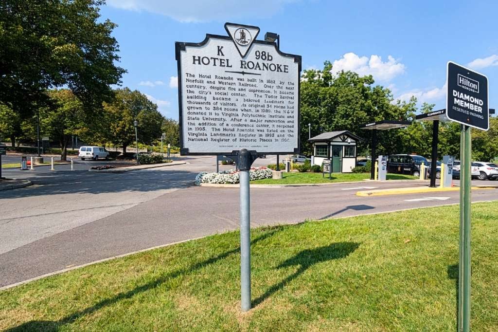 Hotel Roanoke roadside historic marker
